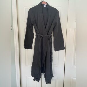 Stars Above Charcoal Textured Robe